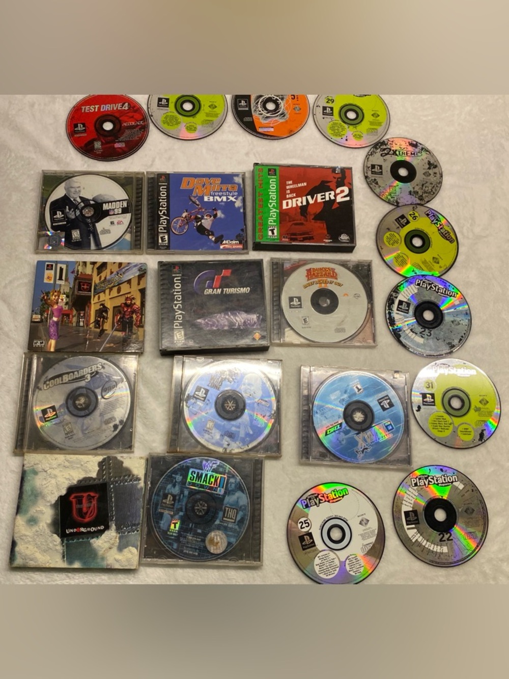 playstation 1 video game lot not tested